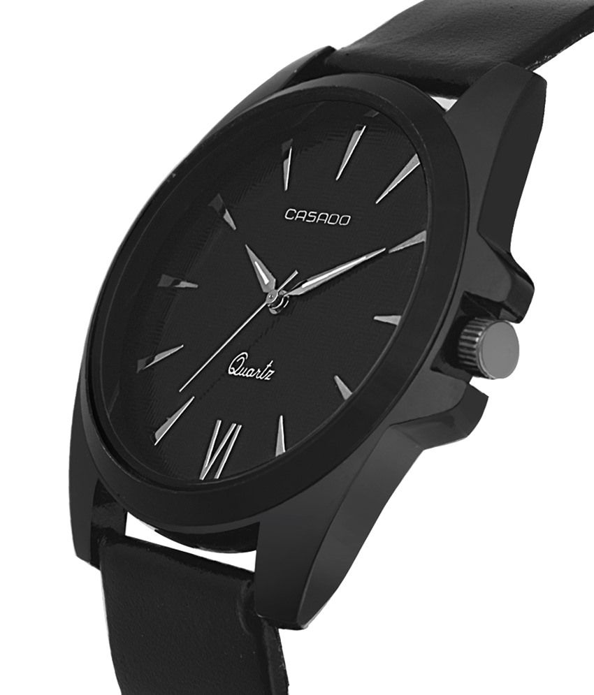 Casado Black Leather Wrist Watch Buy Casado Black Leather Wrist Watch Online at Best Prices in