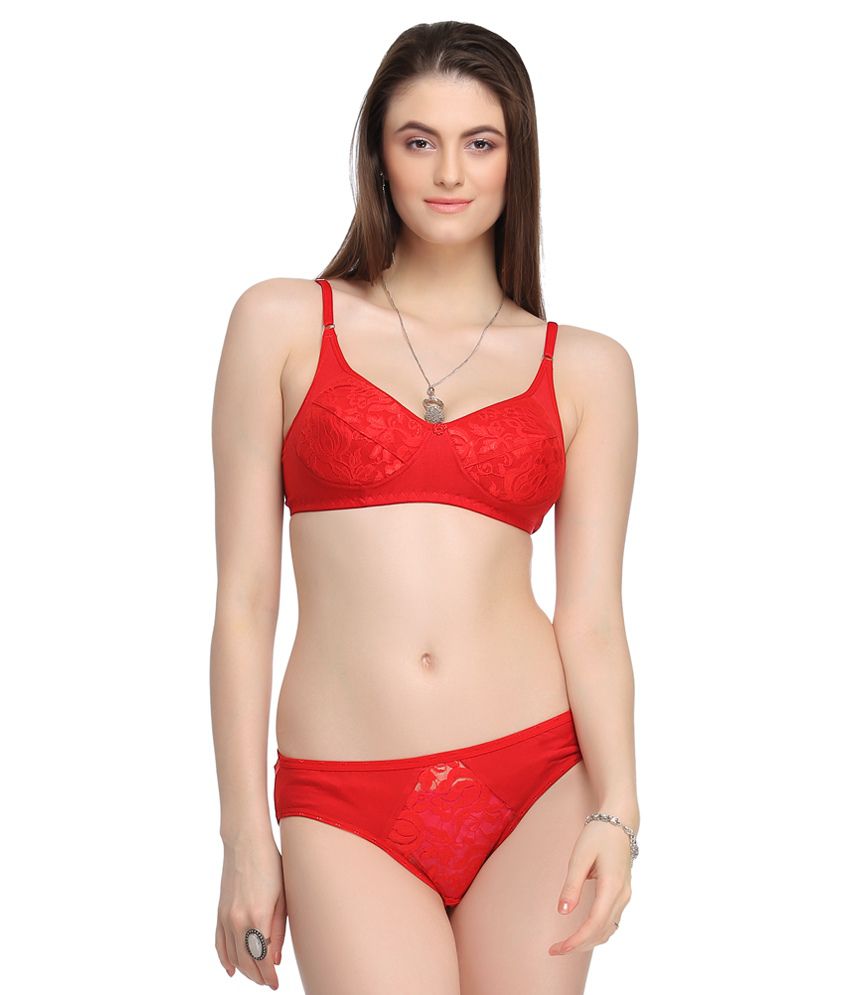 Buy Lily Red Bra And Panty Sets Online At Best Prices In India Snapdeal