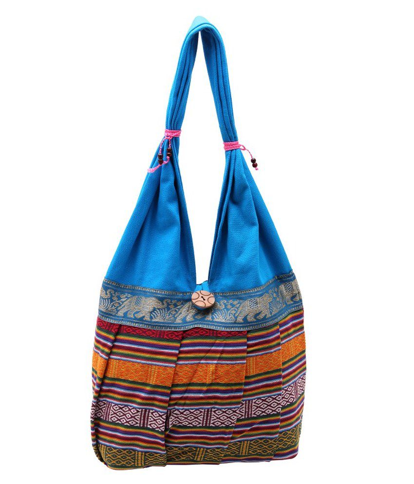 Kwickdeal Blue Canvas Cloth Shoulder Bag For Women - Buy Kwickdeal Blue ...