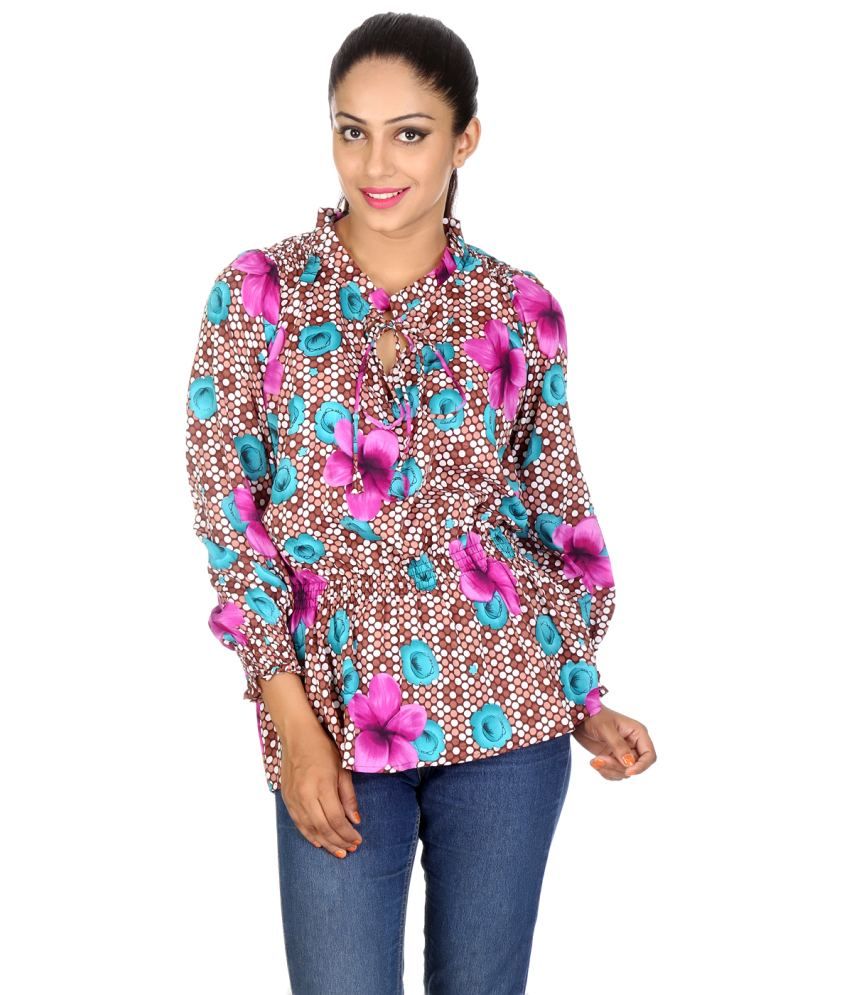 Rajrang Brown Silk Tops Buy Rajrang Brown Silk Tops Online at Best