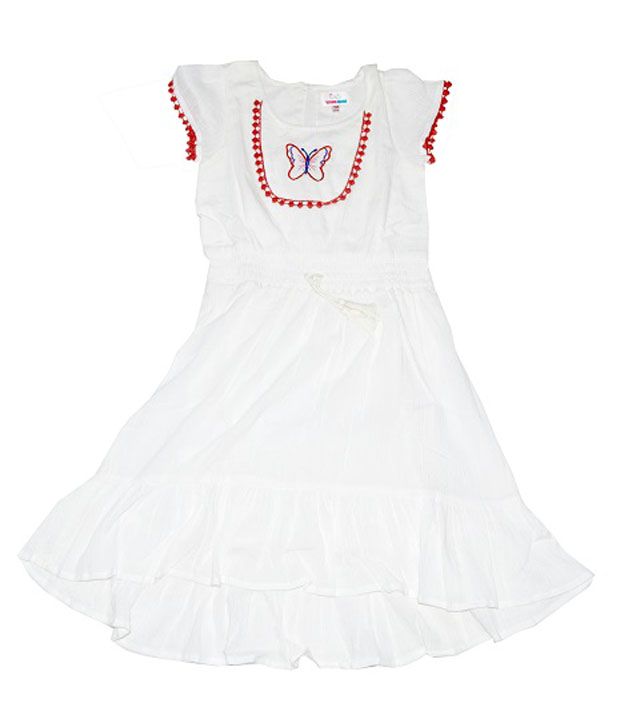 white cotton frock for girl