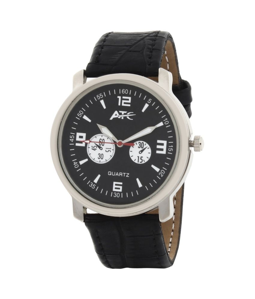 black analog wrist watch
