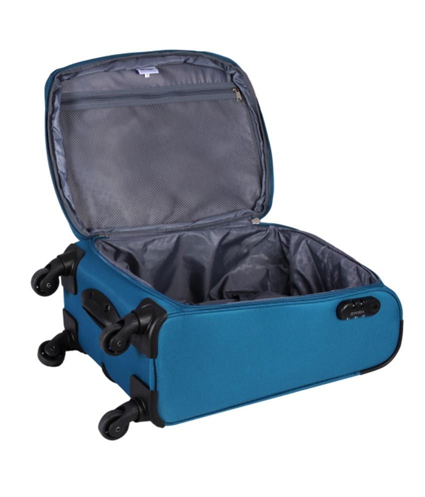 Verage Dublin 1301 Blue Light Weight Cabin 4 Wheel Trolley Luggage