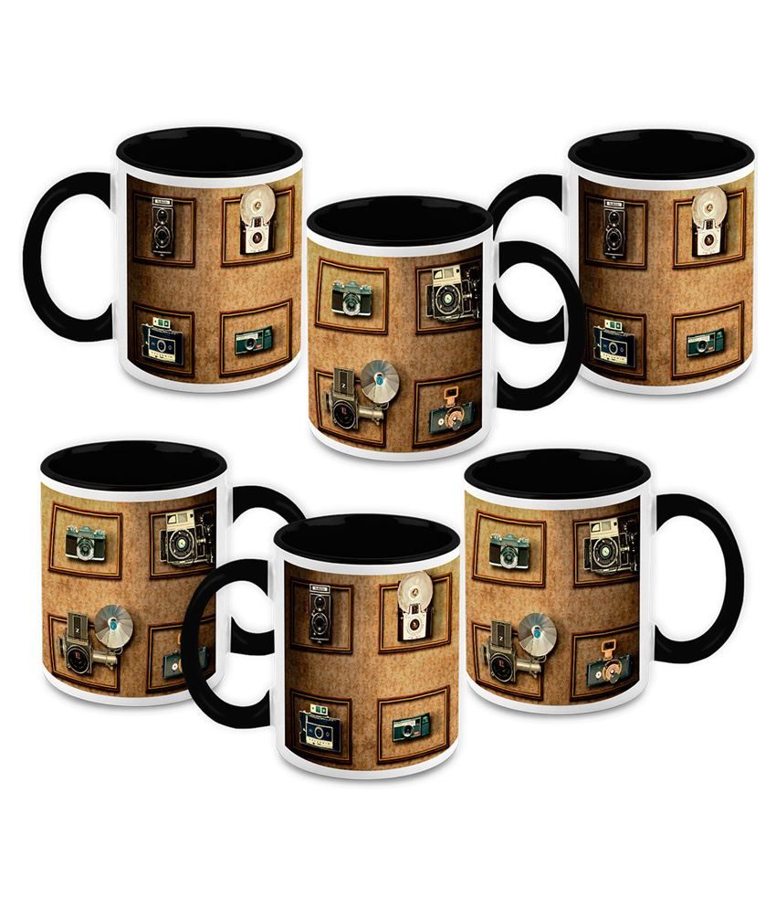 HomeSoGood Antique And Expensive Cameras White Ceramic Coffee Mug325