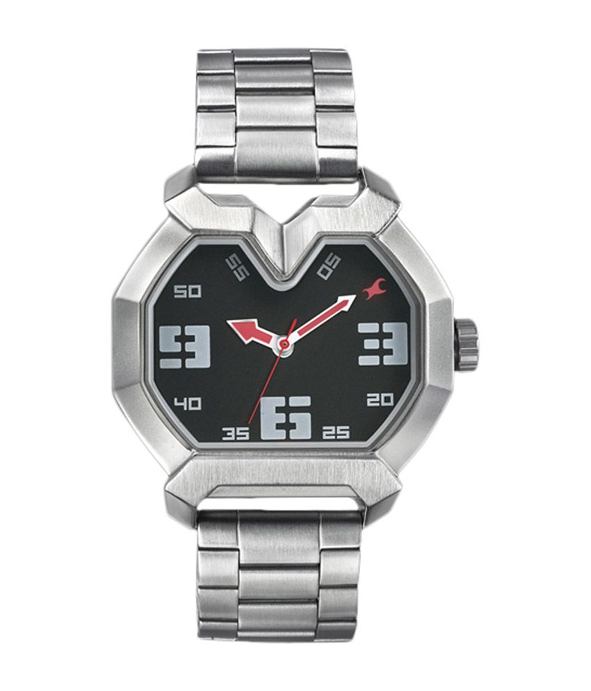 fastrack black dial digital watch