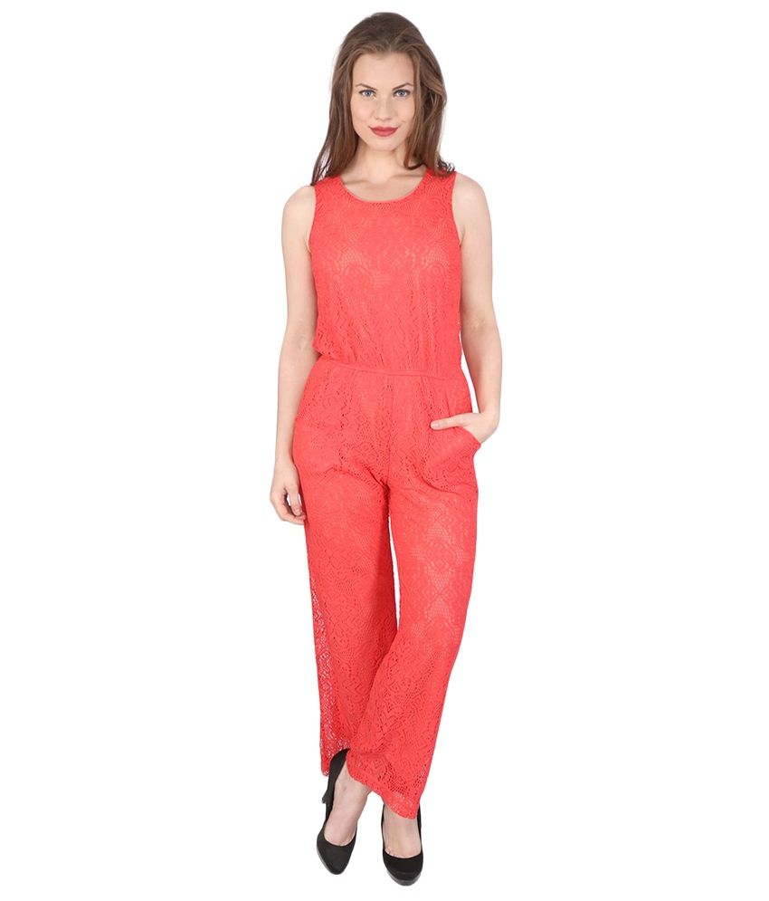 red lace jumpsuit