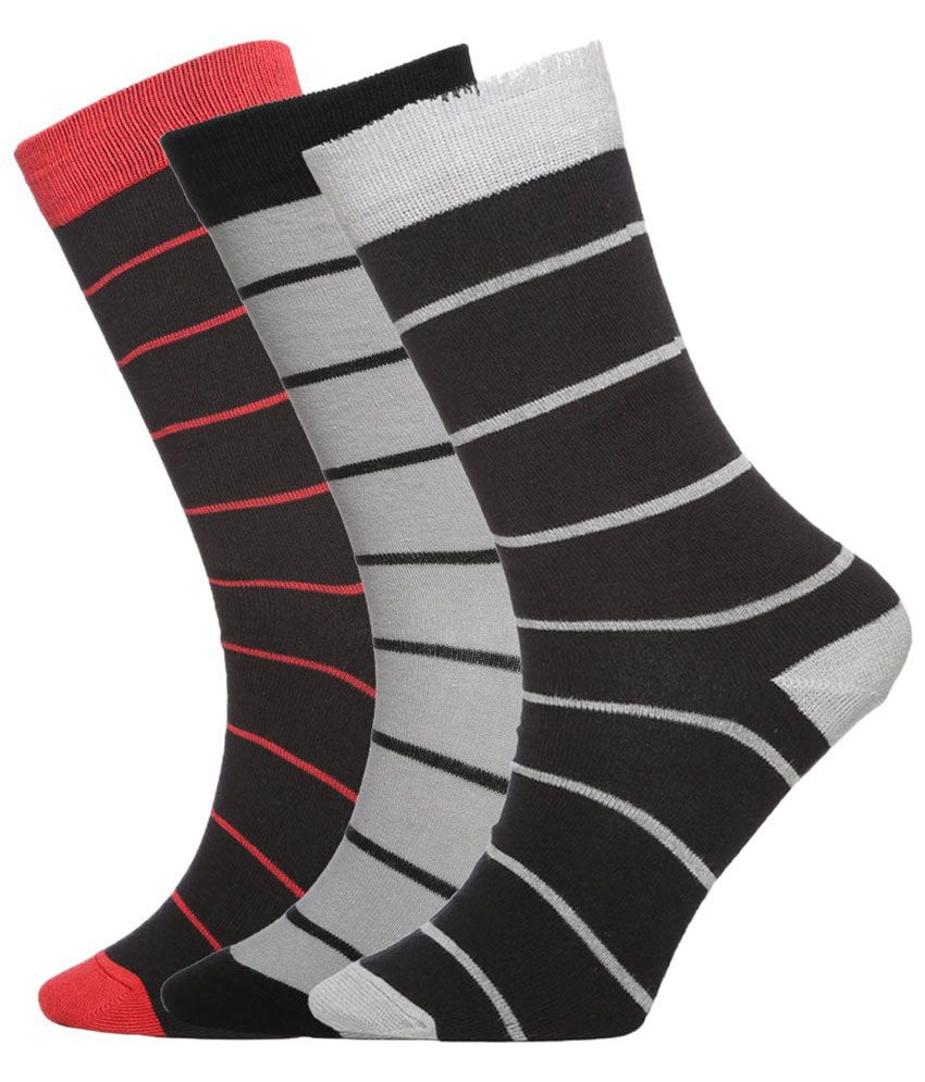 Tossido Astonishing Pack of 3 Black & Gray Socks for Men: Buy Online at ...