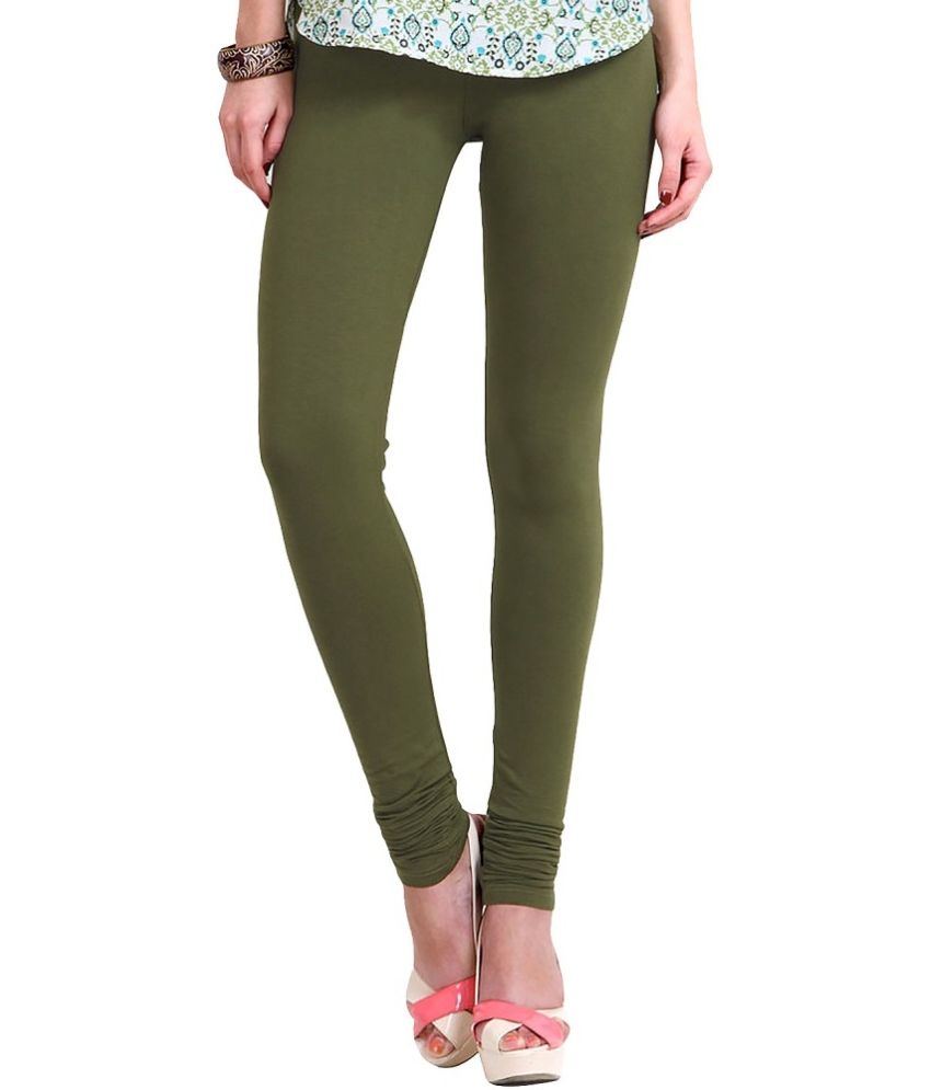 Cloth India Green Cotton Leggings Price in India Buy Cloth India