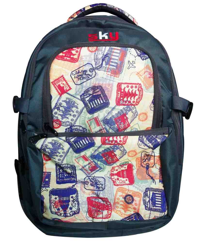 Sky Multicolor School Bag