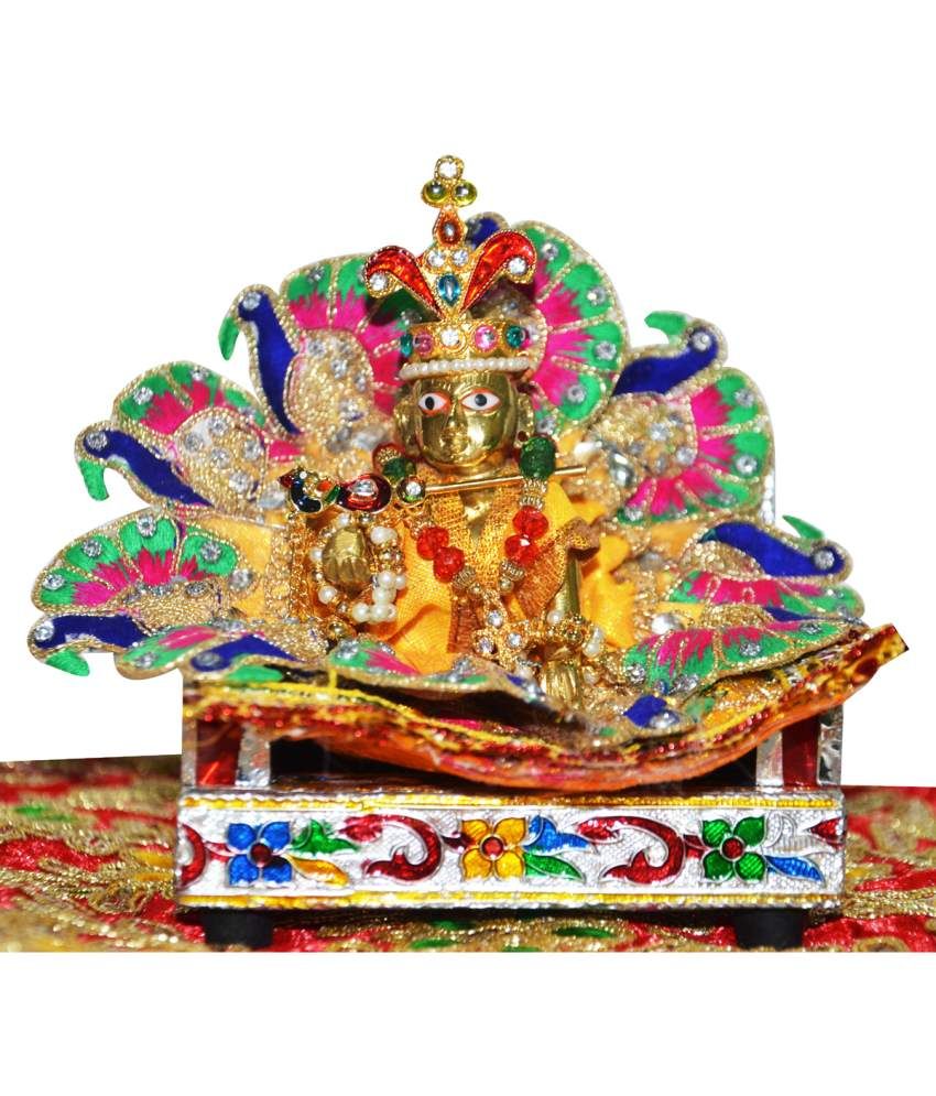 Anjalika Brass Laddu Gopal With Vastra Shringar Set For ...