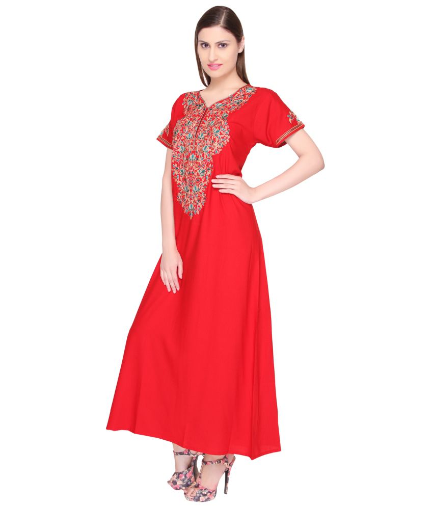 Buy Valentine Red Cotton Nighty Online at Best Prices in India - Snapdeal