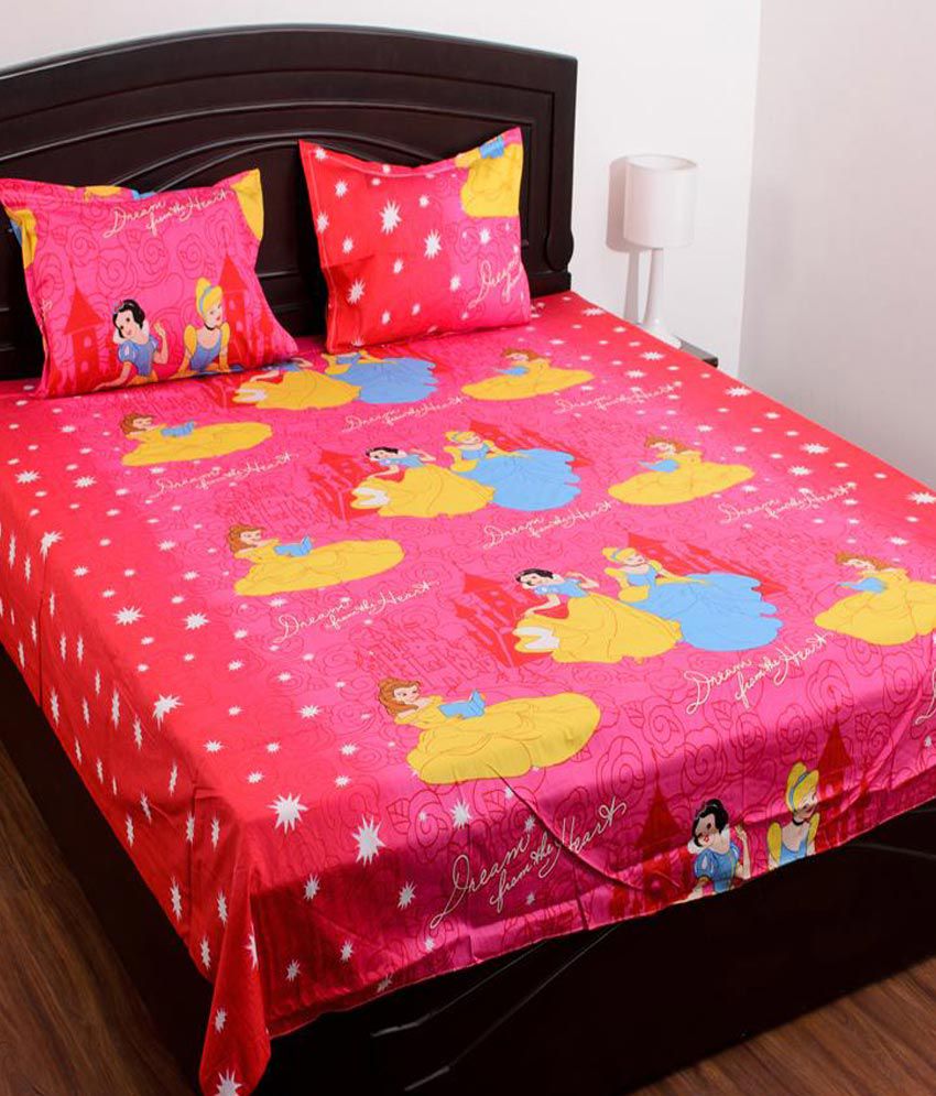 Renown Barbie Cartoon Prints Cotton Double Bedsheet With 2 Pillow Covers -  Buy Renown Barbie Cartoon Prints Cotton Double Bedsheet With 2 Pillow  Covers Online at Low Price - Snapdeal