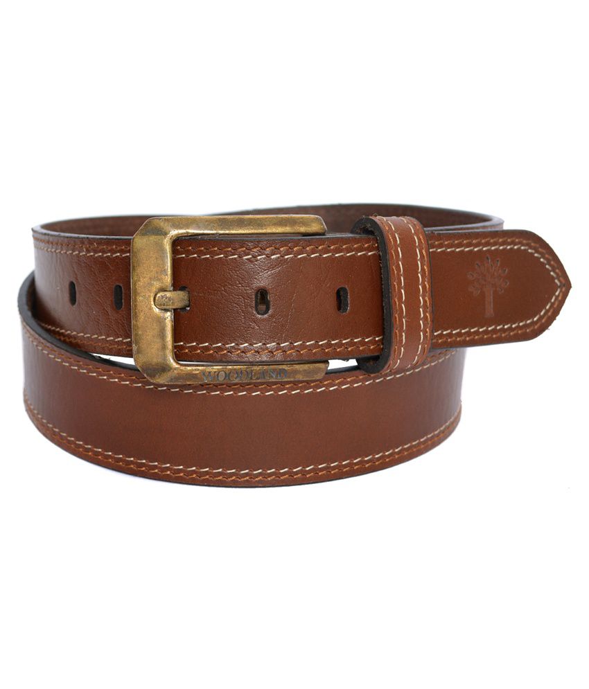 Woodland Tan Leather Formal Belt Art BT1039041TAN: Buy Online at Low ...
