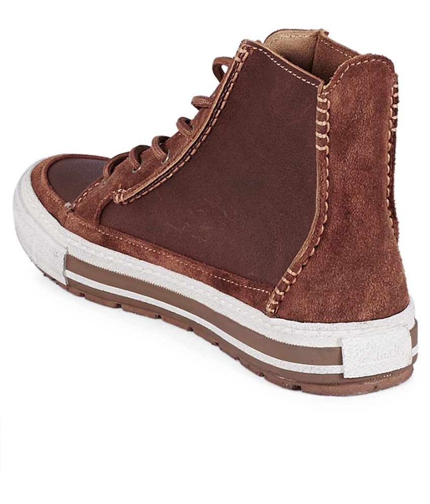 clarks brown mid calf boots