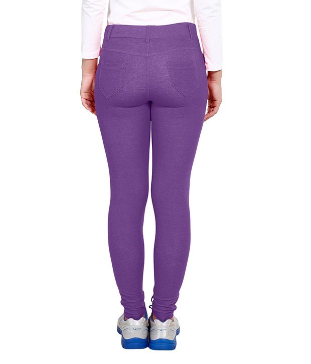 purple jeggings