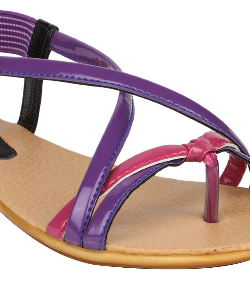 metallic purple sandals