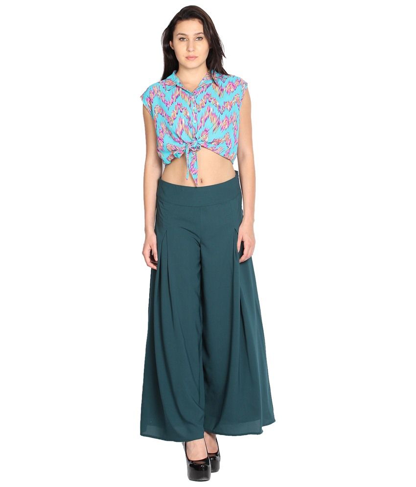 pleated palazzo pants