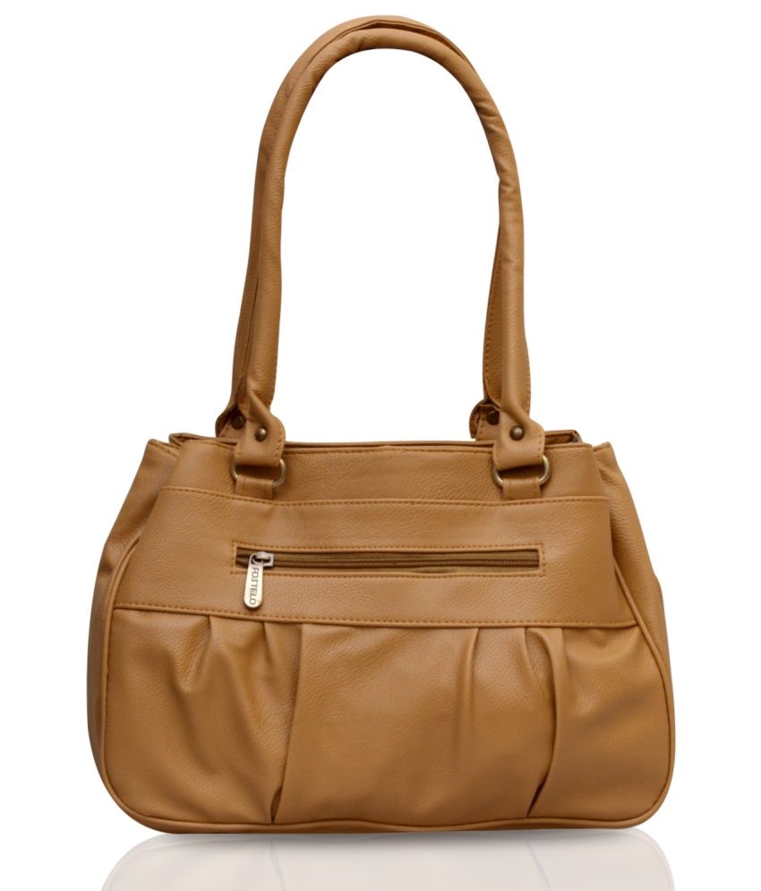 small beige shoulder bag