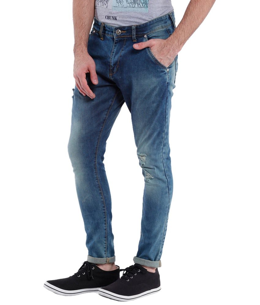 Vintage Blue Faded Rugged Jeans for Men - Buy Vintage Blue Faded Rugged ...