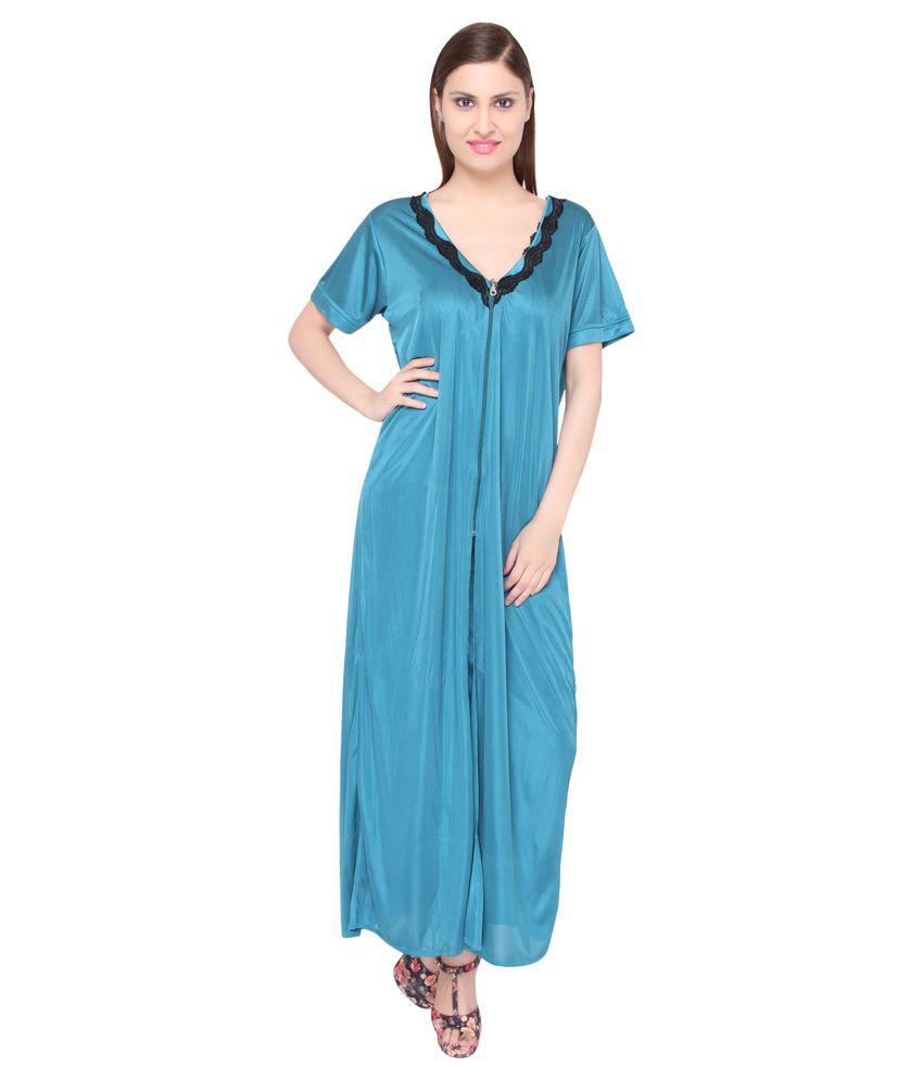Buy Valentine Blue Cotton Nighty Online at Best Prices in India - Snapdeal