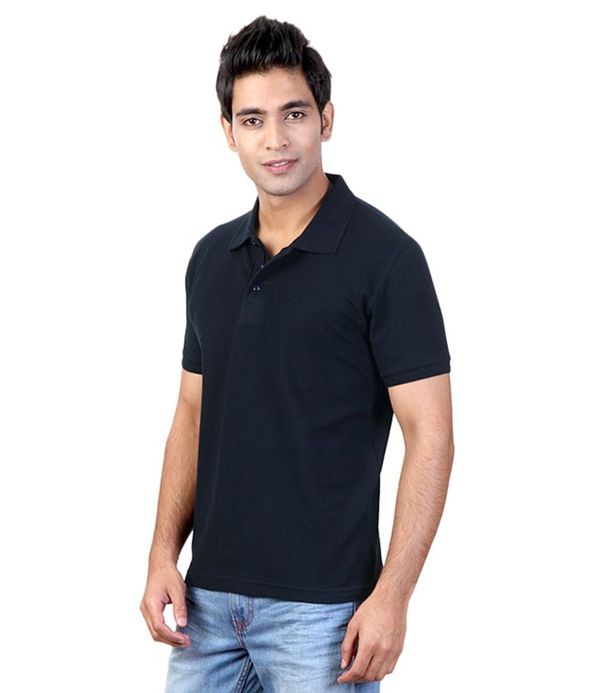 Corpone Black Polo T-shirt - Buy Corpone Black Polo T-shirt Online at ...