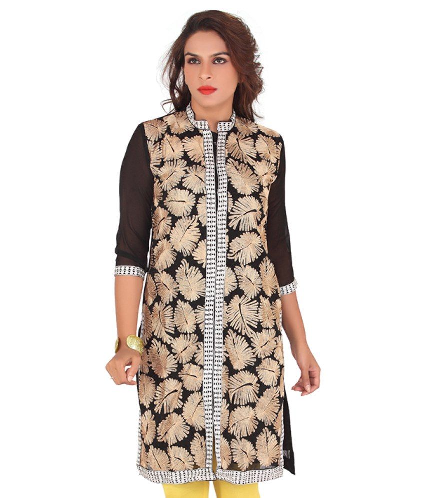 full sleeve georgette kurti