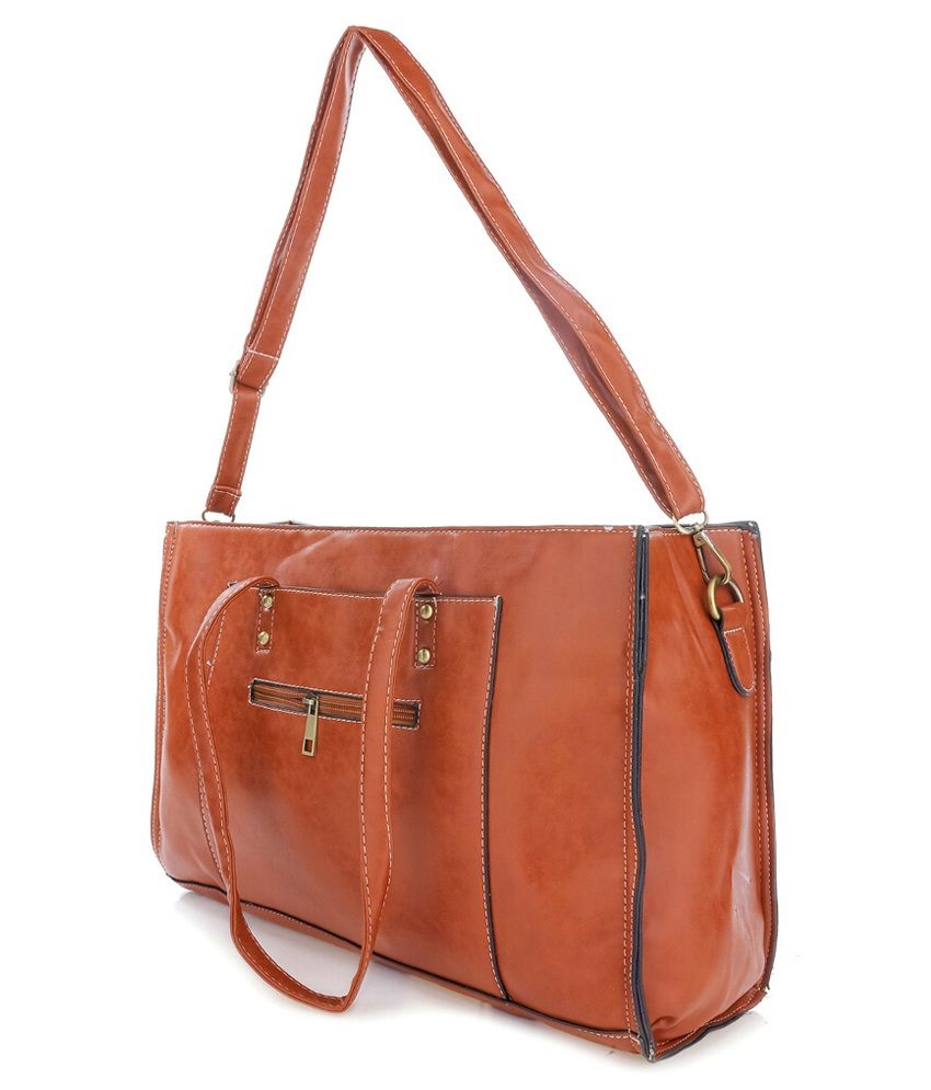 Iva Brown Shoulder Bag - Buy Iva Brown Shoulder Bag Online at Best ...