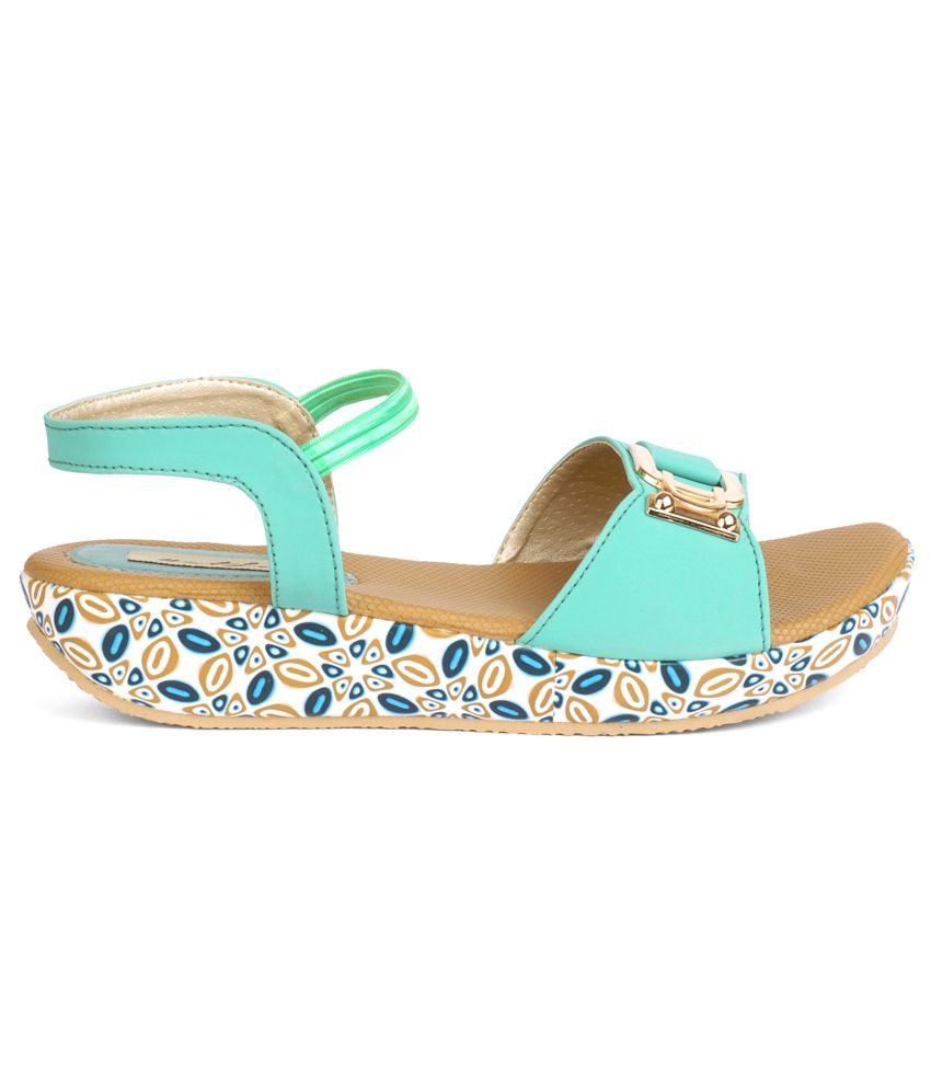 light green heeled sandals