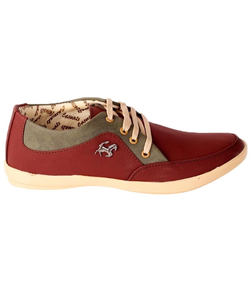 flat maroon shoes