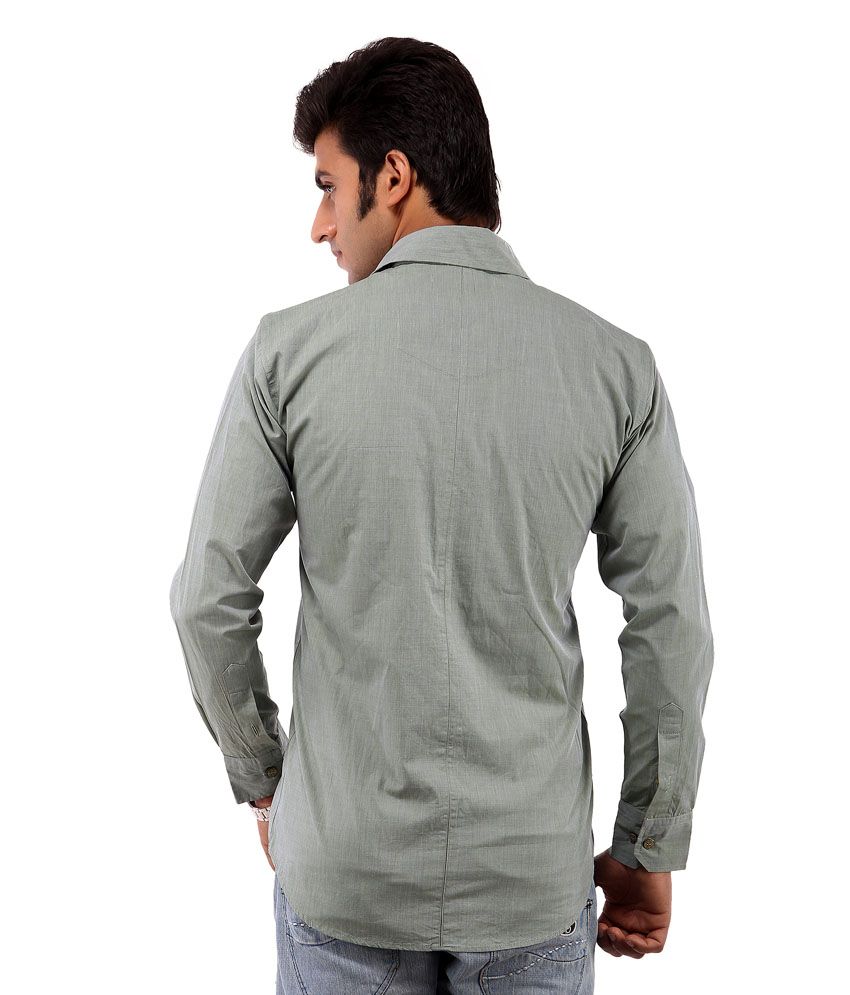 grey formal shirt men