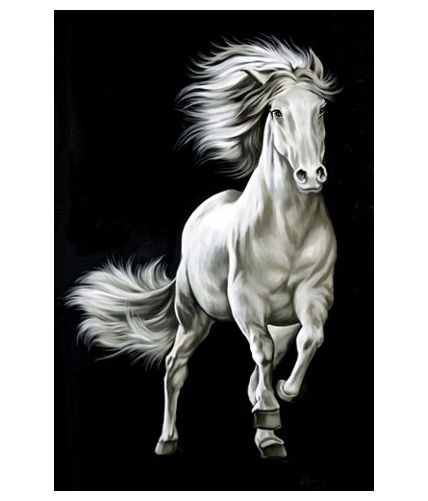 Black And White Horse Paintings For Sale - Visual Motley