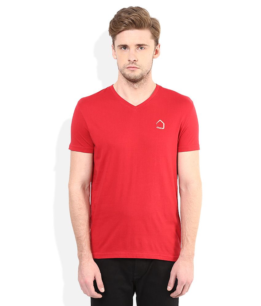 Being Human Red V-Neck T-Shirt - Buy Being Human Red V-Neck T-Shirt ...