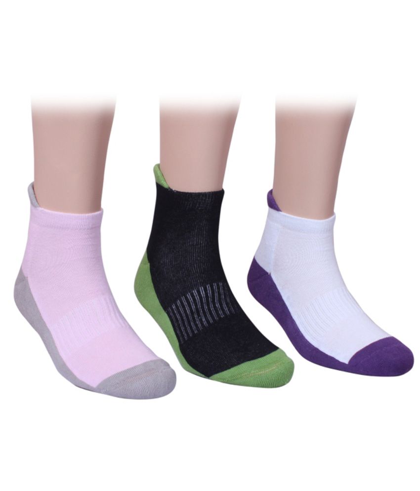 Isabella Casual Ankle Length Socks For Women - 3 Pairs Pack: Buy Online ...