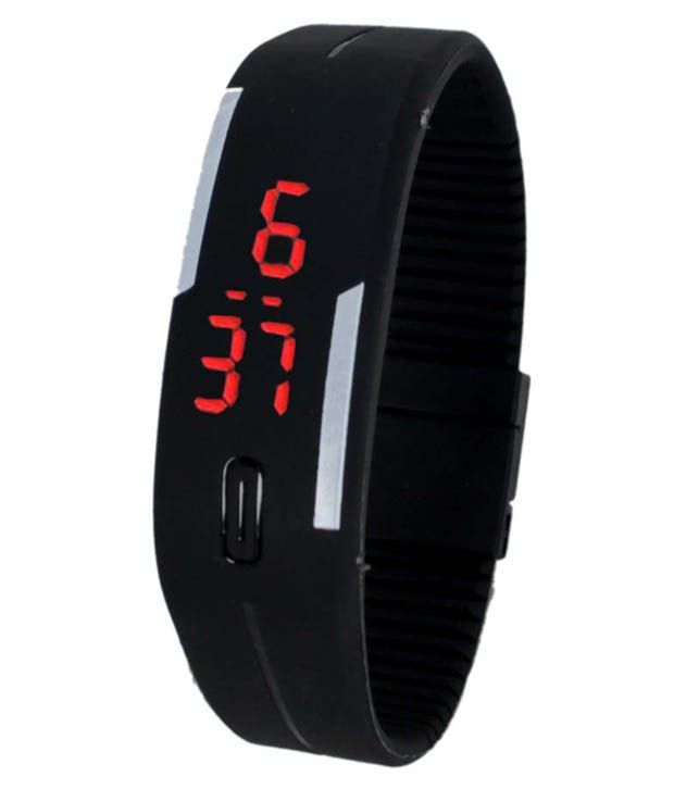 digital rectangular watch