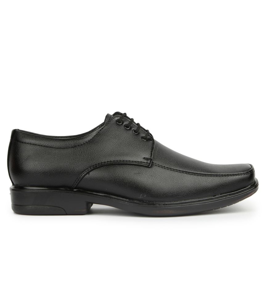 Oval Black Leather Formal Shoes Price in India- Buy Oval Black Leather ...