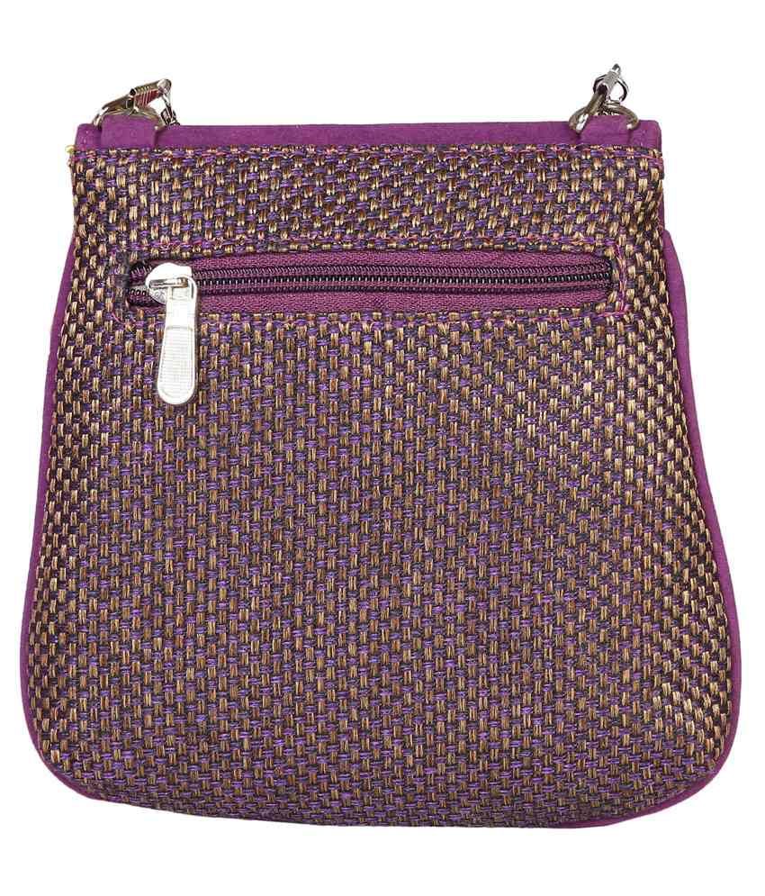 Purpleyou Purple Jute Sling Bag - Buy Purpleyou Purple Jute Sling Bag ...