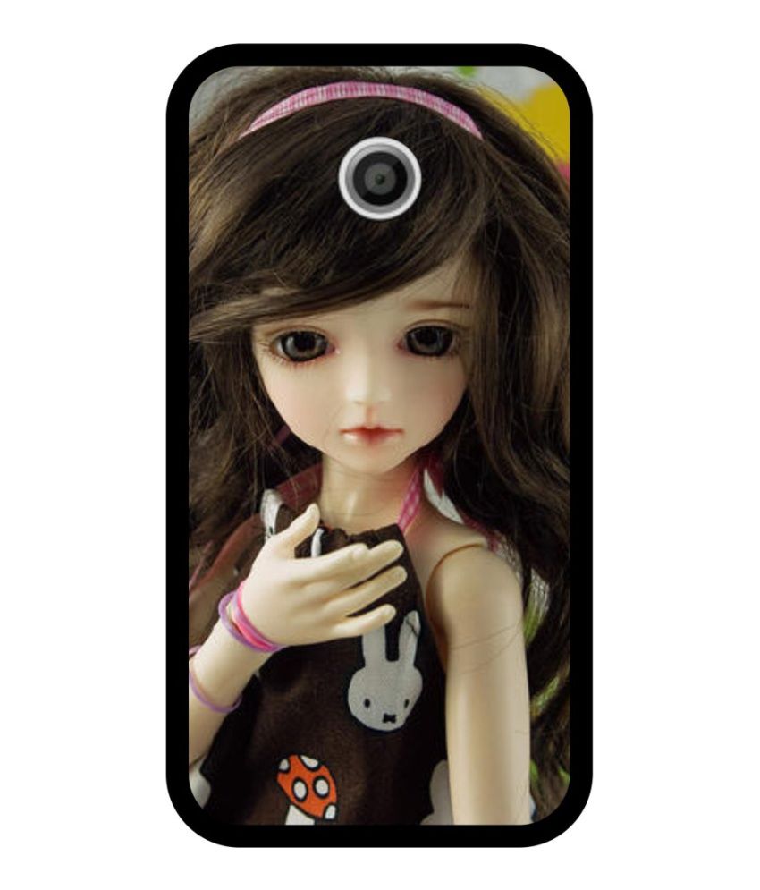 Dot Print Back Cover For Motorola Moto E Cute Barbie Doll Printed ...