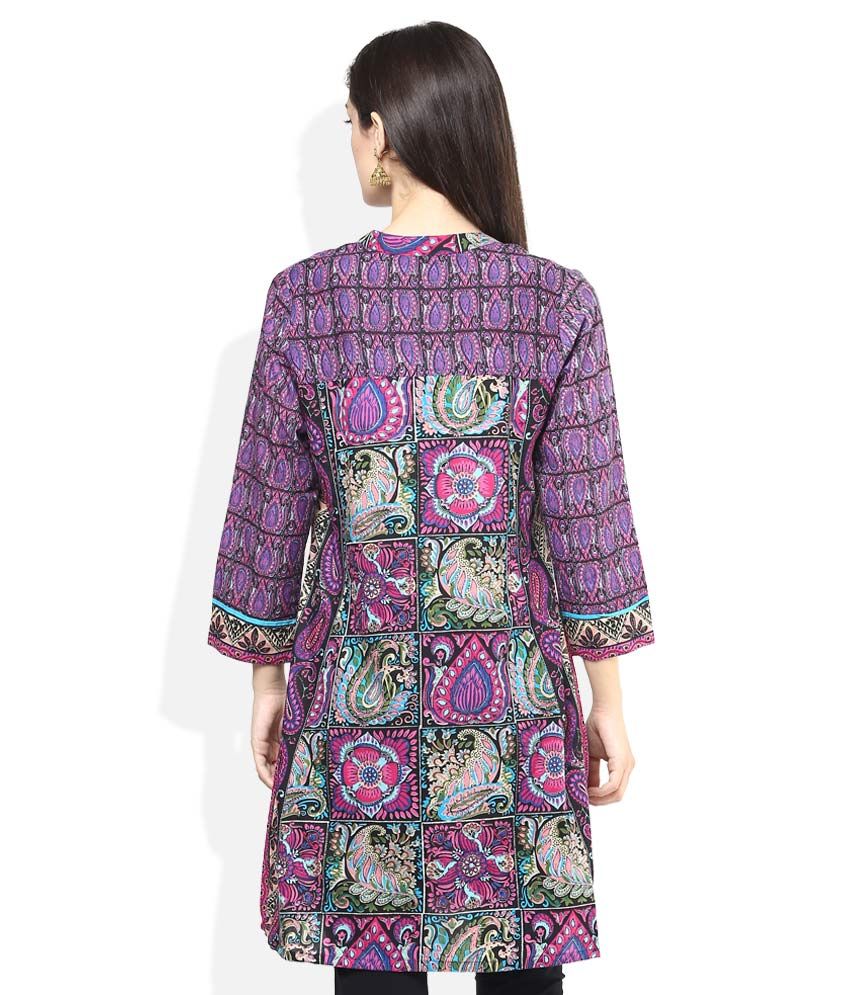 Rain & Rainbow Multicolor Cotton A-line Kurti - Buy Rain & Rainbow ...