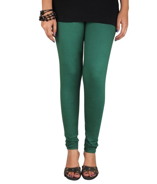 Ruby Gold Green Cotton Leggings Price 