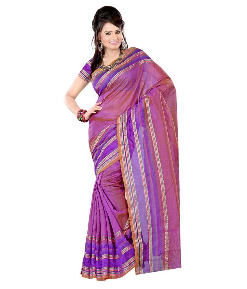 purple cotton sarees