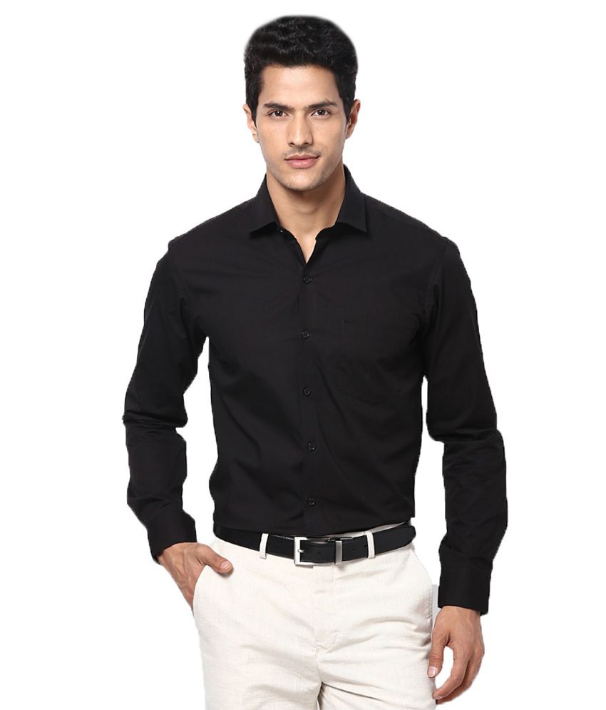 Herin Black Formal Shirt - Buy Herin Black Formal Shirt Online at Best ...