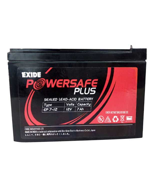 Exide Powersafe 12v 7ah Sealed Battery Price In India Buy Exide Powersafe 12v 7ah Sealed Battery Online On Snapdeal