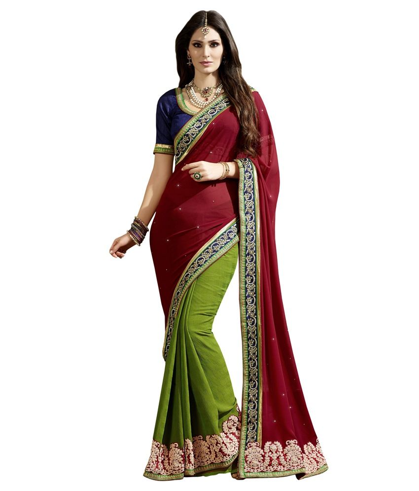 for form card credit hdfc TFashion Buy Maroon Georgette  TFashion Pure Pure Saree Maroon