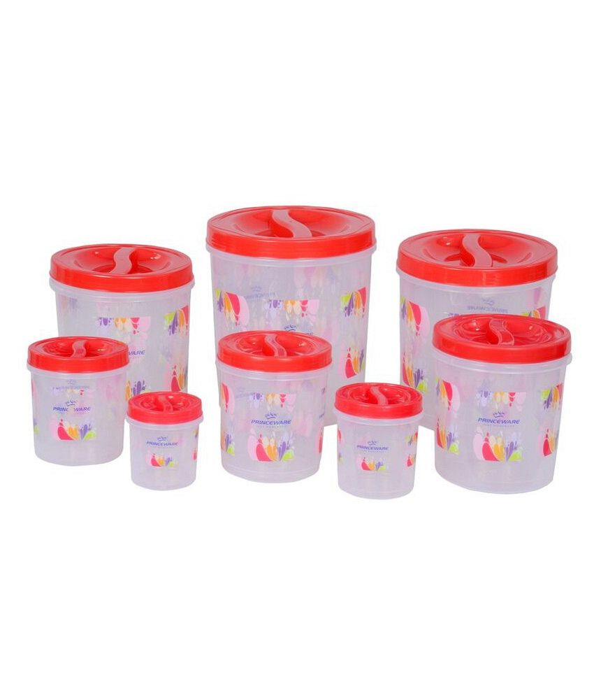 Princeware Set of 8 Red Container Set Buy Online at Best Price in