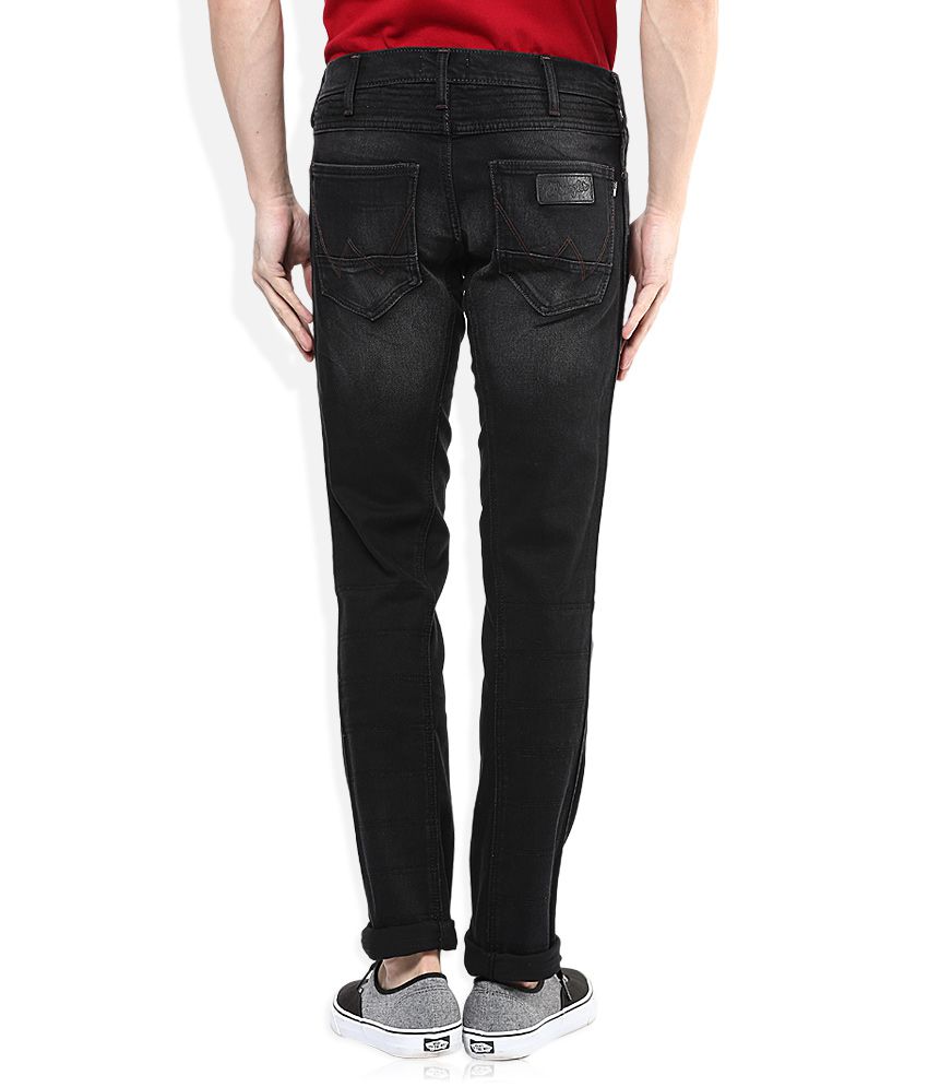 Wrangler Black Raw Denim Regular Fit Jeans - Buy Wrangler Black Raw ...