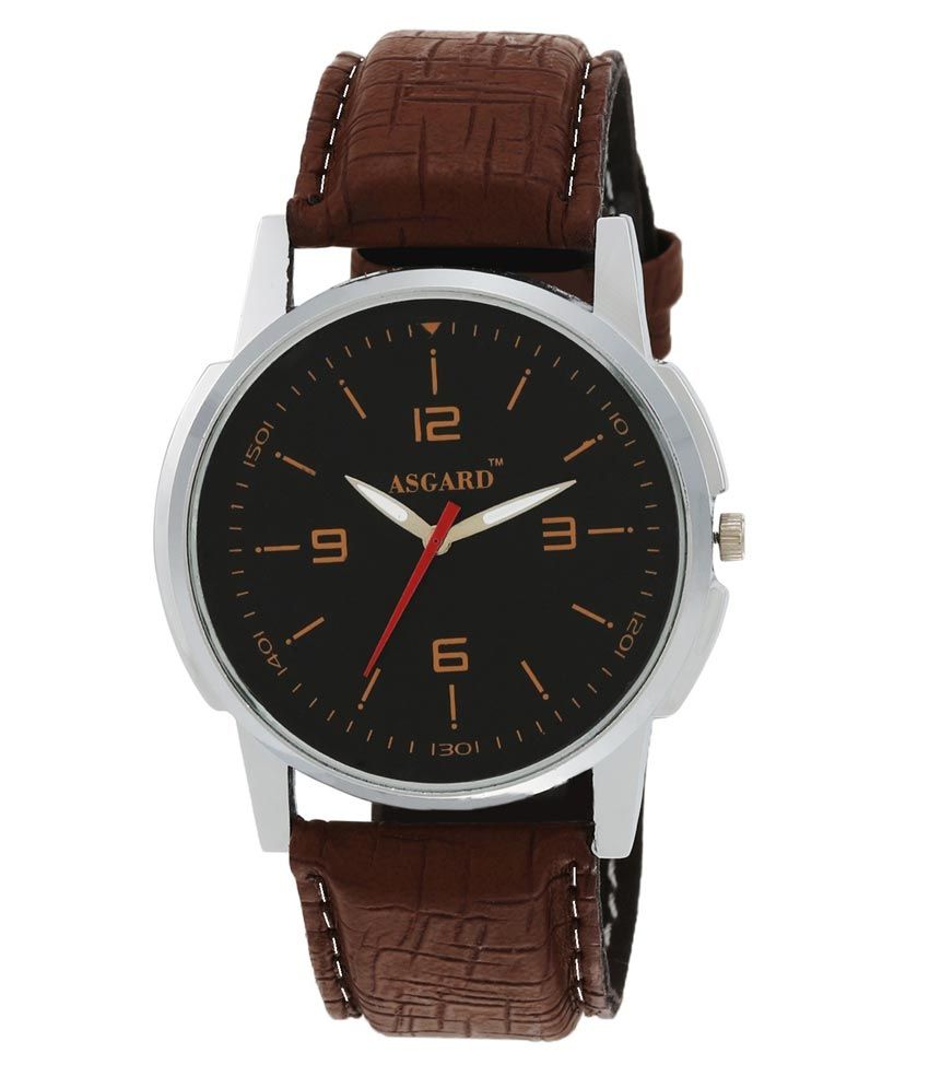 ASGARD Brown Leather Wrist Watch Price in India: Buy ASGARD Brown