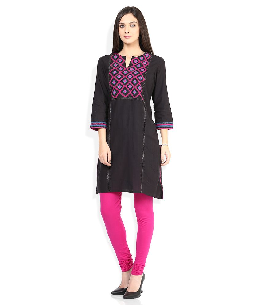 Fabindia Black Kurta - Buy Fabindia Black Kurta Online at Best Prices ...