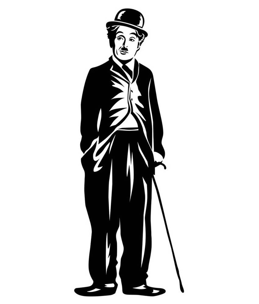 Trends on Wall Charlie Chaplin Sticker Extra Large