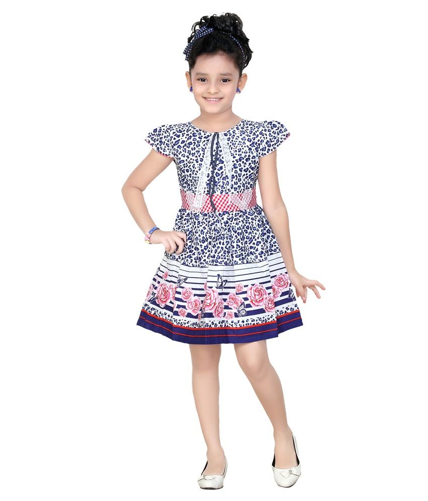 blue color party frocks