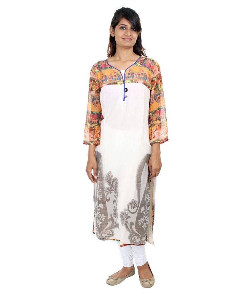 Vesh Bhusha Georgette Kurti - Buy Vesh Bhusha Georgette Kurti Online at ...